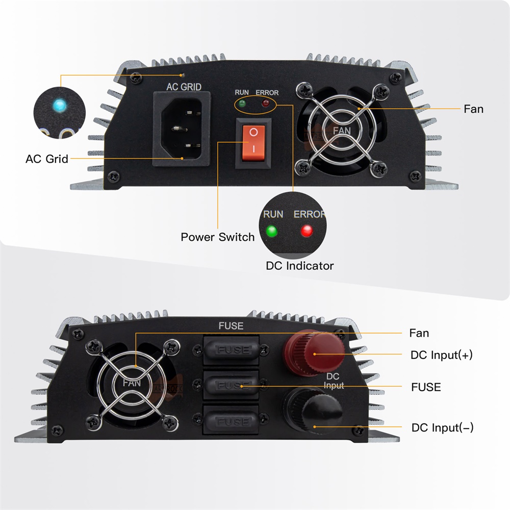 Inverter Mikro MPPT Tenaga Sur - Micro Inverter 1400W Solar Grid Tie ulasan dan harga